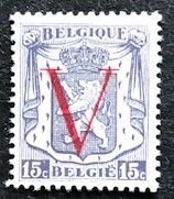 Belgium 362 MH, Overprint