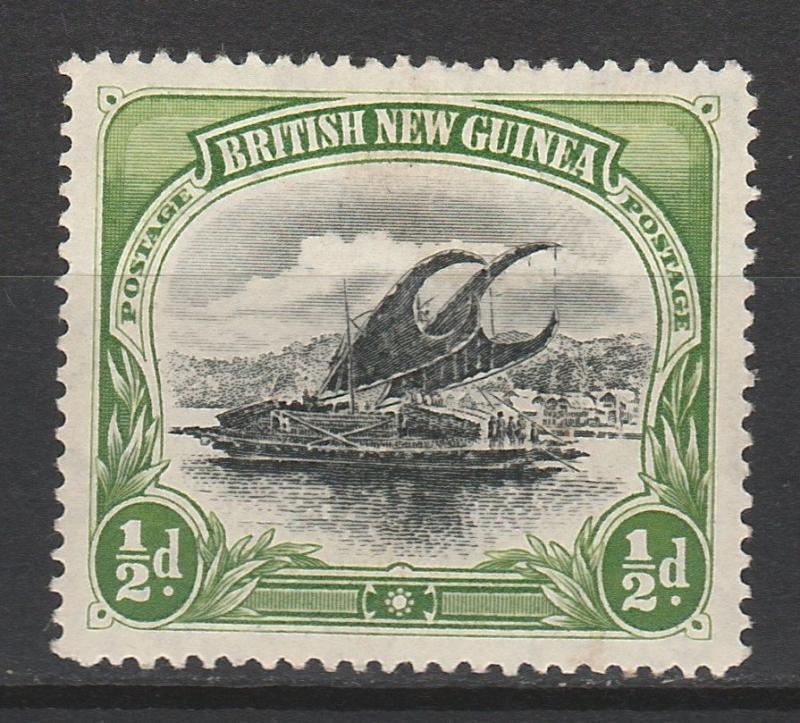 PAPUA 1901 LAKATOI BRITISH NEW GUINEA 1/2D VERT WMK