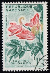 Gabon #155 Tulip Tree Flower; CTO (0.20)