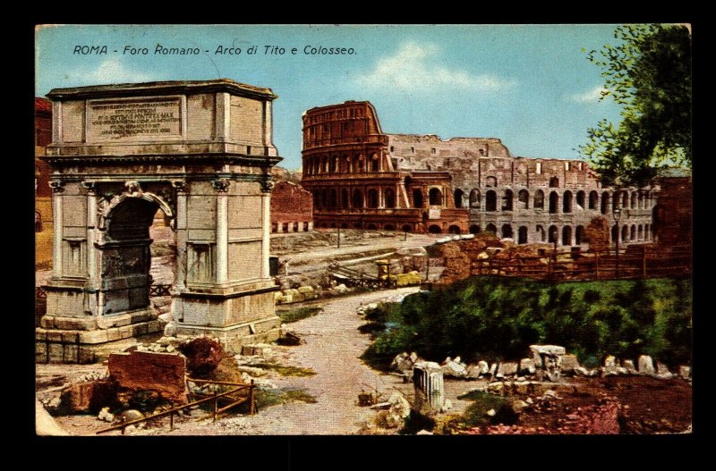 Italy 1925 Rome Sights PPC / Used - L11098
