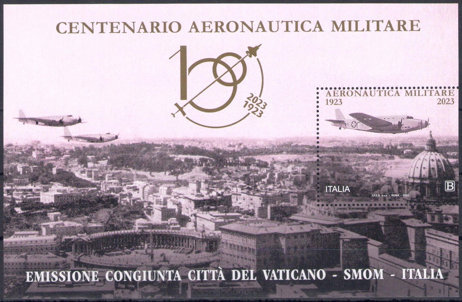 2023 Italia Centenario Aeronautica Militare Sheet New MNH