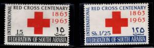 Soutth Arabia  Scott 1-2 MNH** Red Cross set