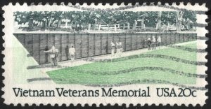 SC#2109 20¢ Vietnam Veterans Memorial Single (1984) Used