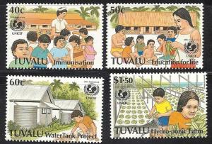 Tuvalu.  MNH.50th Anniversary of UNICEF . SC 721-24