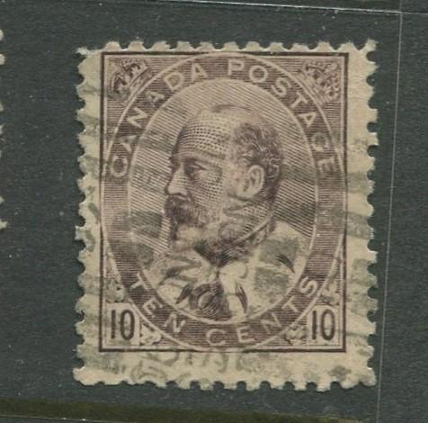 Canada - Scott 93 - KEVII Definitive Issue - 1903 - Used - Single 10c Stamp