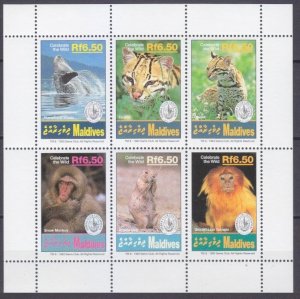 1994 Maldive Islands 2120-2125KL Fauna - Sierra Club 7,50 €