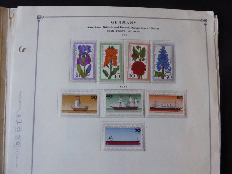 Germany and Area 1975-1977 Mint/Used Stamp Collection on Scott Int Album Pages