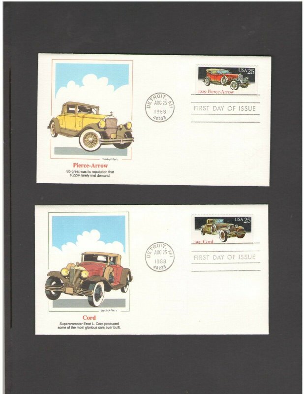 USA: #13 /**CLASSIC CARS SERIES ** / SILK CACHET- FDI- Excellent Condition