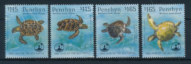 [23448] Penrhyn Cook Islands 1995 Marine Life Turtles MNH