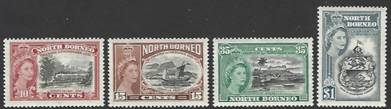 North Borneo #276-279 Mint Hinged Full Set of 4