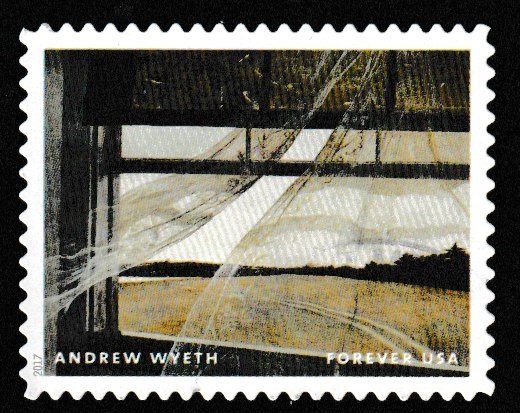 SC# 5212a - (49c) - Andrew Wyeth 'Wind From the Sea' - 1 of 12 - Used Off Paper
