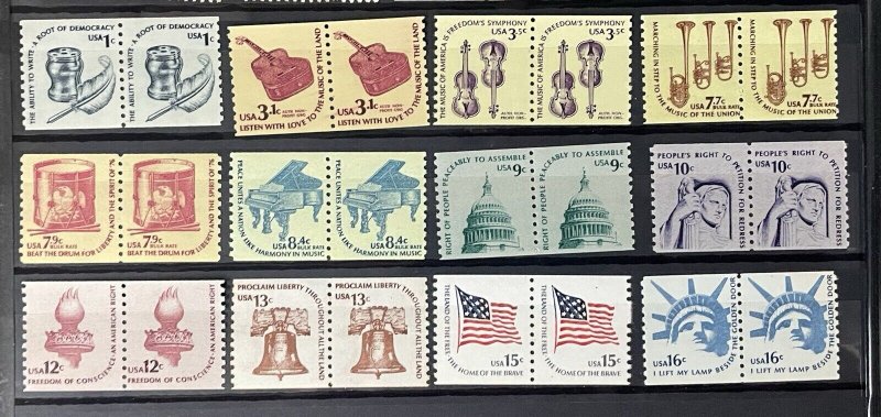 Scott 1581-1619, 1c to $5 Americana Series, MNH
