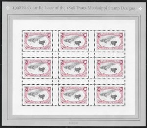 US #3210 1898 Trans-Miss $1.00 sheet of 9 (MNH) CV $22.50