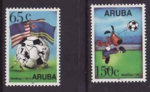 Aruba-Sc#107-8- id5-unused NH set-Sports-Soccer World Cup-1994-