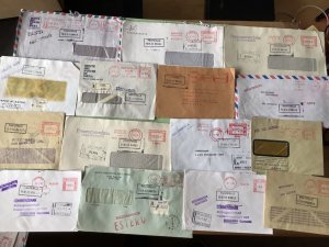 Italy collection Banking meter mail  covers 15  items Ref A2028