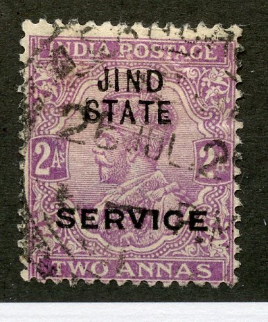 India- Convention States, Jhind, Scott #o28, Used