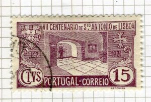 PORTUGAL; 1931 early St. Antonius issue fine used 15c. value