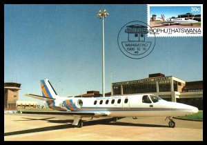 Bophuthatswana 184-187 Airplanes Set of Four Maxi Cards U/A FDC