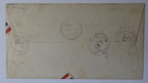 1929 FAM9 -25a Miami FL First Flight Canal Zone Chile Reg Cristobal $1+55c Cover