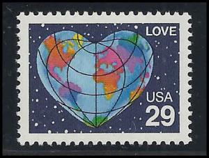 # 2535 MINT NEVER HINGED HEART SHAPED GLOBE     P.S.E. GR...