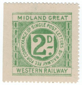 (I.B) Midland Great Western Railway (Ireland) : Letter Stamp 2d