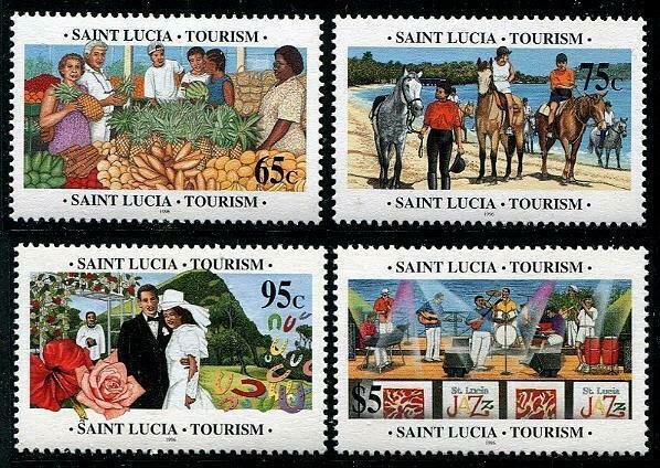 HERRICKSTAMP ST. LUCIA Sc.# 1038-41 Tourism