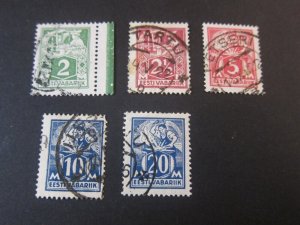 Estonia 1922 Sc 67-8,70,72,75 FU