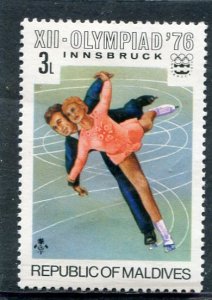 Maldives 1976 INNBRUCK OLYMPIC FIGURE SKATING 1 value Perforated Mint (NH)