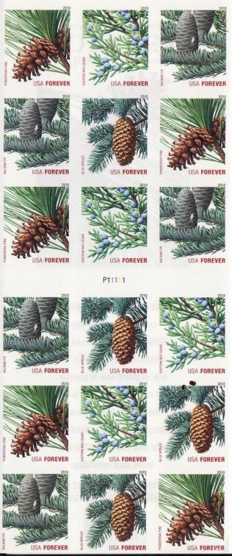 4482-85 4485a Holiday Evergreens MNH ATM Sheet 2010 P11111