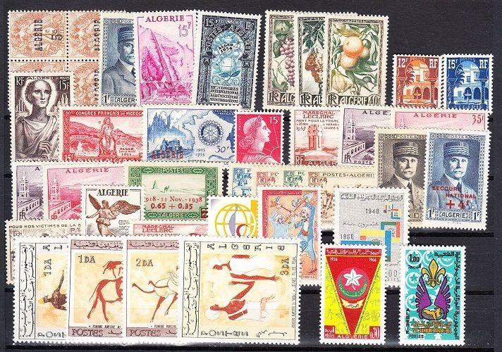 Algeria - Mint NH, nice lot of all complete sets (Catalog Value $81.10)