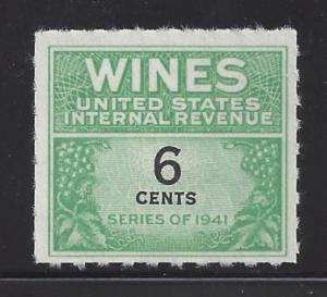 US Revenues Wine re118, 6-cent value, MNH