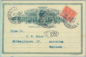 89560 - BRAZIL - Postal History -  POSTAL STATIONERY CARD to THE NETHERLANDS