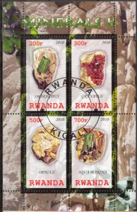 {g1331} Rwanda 2010 Minerals sheet Used / CTO Cinderella