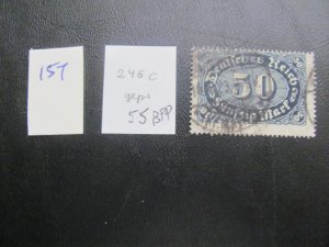 Germany 1922 USED SIGNED BPP MI. 246c SC 198 FINE 55 EUROS  (157)