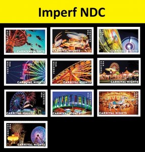 US 5855a-5864a Carnival Nights imperf NDC set 10 MNH 2024 after Jun 15