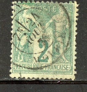 France # 65, Used.  Pencil markings on back.