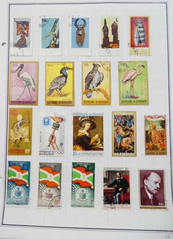 EDW1949SELL : BURUNDI Collection of 213 different on album pages Mostly Topicals