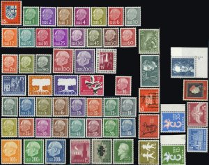Saar #262-322 protectorado francés Estampilla Colección 1957-1959 Alemania 
