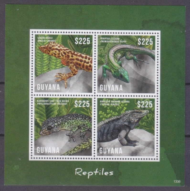 2013 Guyana 8698-8701KL Reptiles / Lizards 10,00 €