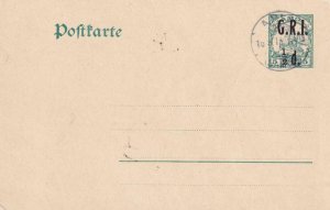 1914, Apia to Apia, Samoa, G.R.I. Overprint Postal Card, Philatelic (45817)