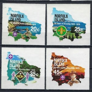 Norfolk Is 231-34 MNH 1978 Boy Scouts