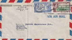 SA23b Jamaica, Kingston 1949 to Enfield, Great Britain Air Mail Cover