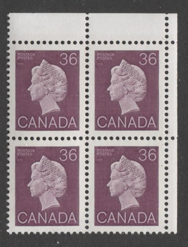 Canada #926A 1987 36c Plum QEII Definitive  Horiz HP Pale Yellow Tag UR VF-84 NH