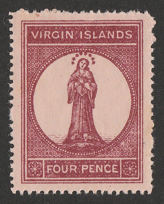 BRITISH VIRGIN ISLANDS 1867 St Ursula 4d, no wmk, perf 15. MNH ** 