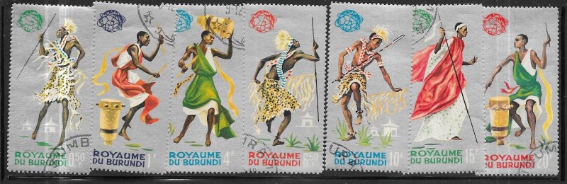 Burundi #88a-94b  Dancers  (CTO) CV2.00