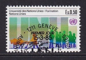 United Nations Geneva  #131 cancelled  1985  UN University 50c