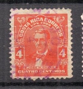 Costa Rica 1907 Early Issue Fine Used 4c. NW-231978