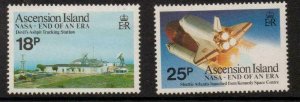 ASCENSION SG504/5 1989 DEVILS ASHPIT  TRACKING STATION MNH