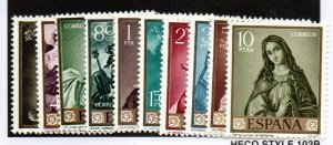 Spain 1095-1104 Set Mint Never Hinged
