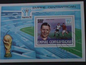 ​CENTRAL AFRICAN-1978 ARGENTINA'78-WORLD CUP SOCCER-CTO- S/S VF-LAST ONE